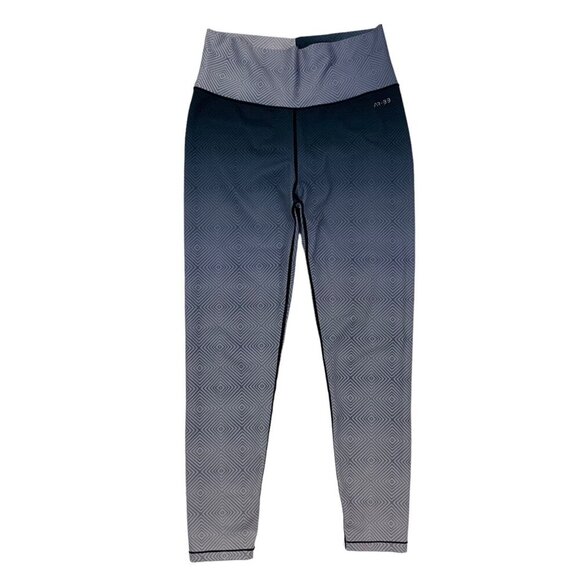 AR-33 Medium Ombre Blue Leggings High Waist Stretchy Yoga Pants - Picture 1 of 7
